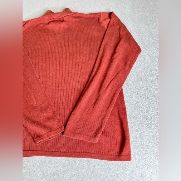 Field Manor 100% Silk Sweatshirt Size L Turtleneck - Picture 12 of 15